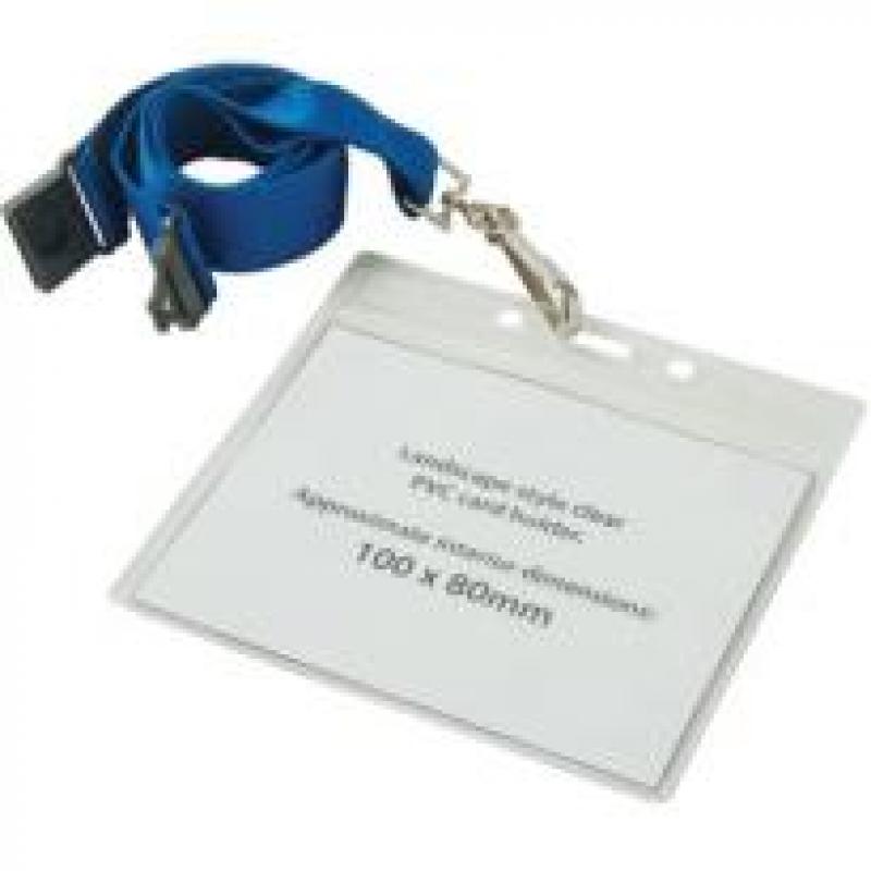 Image of Clear PVC Wallets (Landscape) For Lanyards