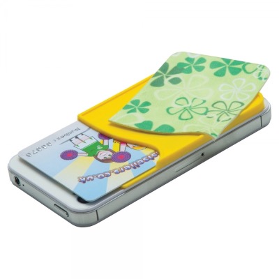 Image of Promotional Silicone Smart Wallet with Sticky Screen Cleaner Comes In Full Colour