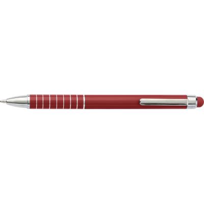 Image of Aluminium lacquered ballpen with a rubber tip