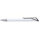 Image of White ballpen with geometric swan neck