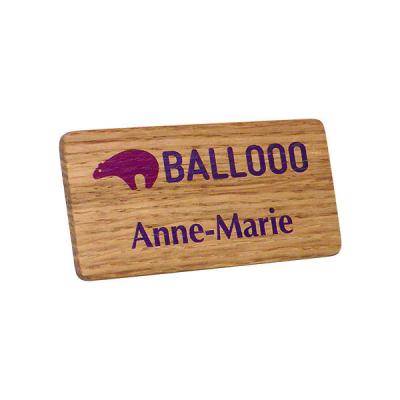 Image of Promotional Real Wood Personalised Name Badge