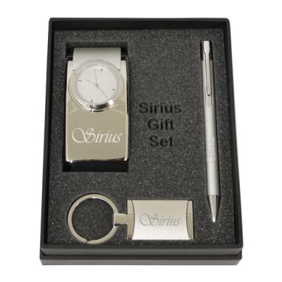 Image of Sirius Set Executive Gift Set With Clock Pen and keyring
