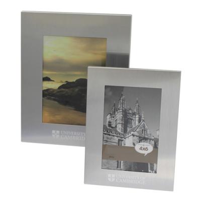 Image of Promotional photo frame silver aluminium 4" x 6" engraved