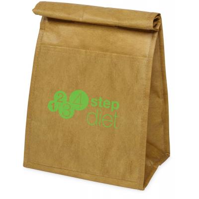 Image of Promotional Cooler Bag In Retro Brown Paper Bag Style