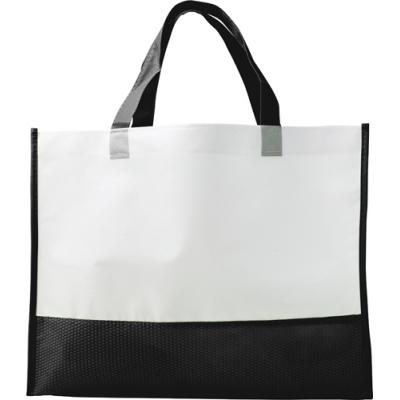 Image of Branded Shopping Bag Nonwoven Two Tone