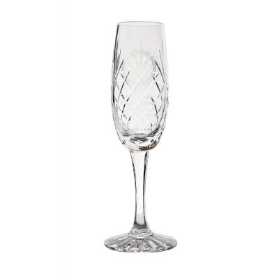 Image of Engraved Glencoe Glass Lead Crystal Panel Champagne Flute 165ml 