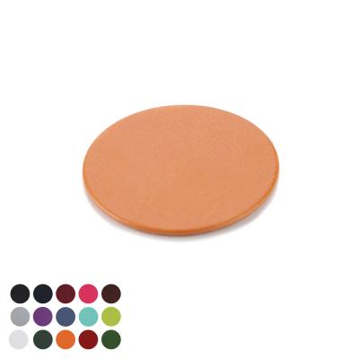 Image of Branded Round Coaster With Leather Look