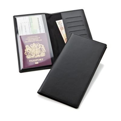 Image of Promotional Travel Wallet Black Soft PU