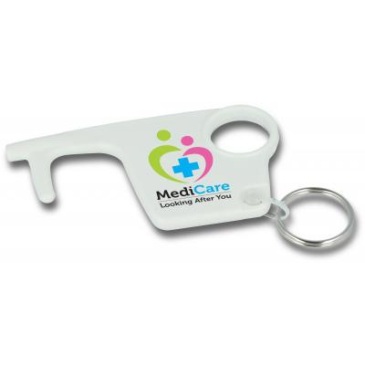 Image of Promotional Hygiene Hook Keyring 100% Recycled Made In The UK