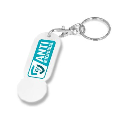 Image of Anti Microbial Trolley Stick Oblong Keyring Recycled