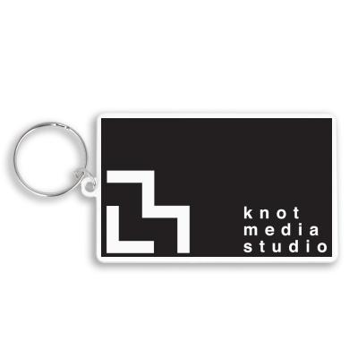 Image of Recycled 80mm Rectangle Keyring