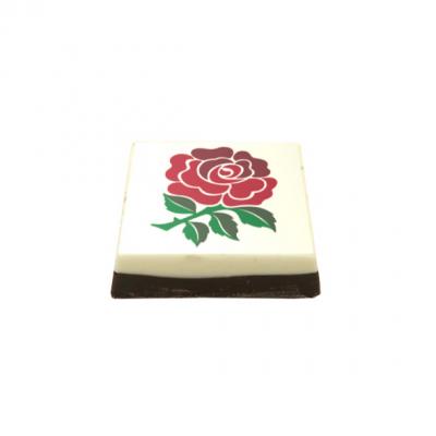 Image of Branded Chocolate Square With Icing and Printed Logo