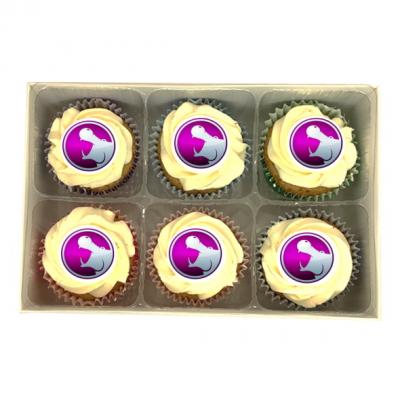 Image of Branded Cupcake Gift Box - 6 Pack Cupcakes 