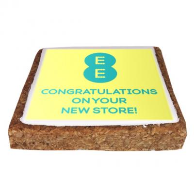 Image of Branded Flapjack (5cm Square, Iced)