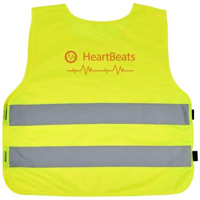 Image of Promotional childrens safety vest high vis for kids age 3-6 years neon yellow