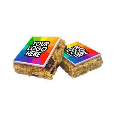 Image of Branded Oaty Breakfast Bar Full Colour Edible Logo