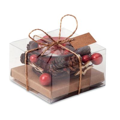 Image of BOUGIE Christmas Candle Holder Red Berries