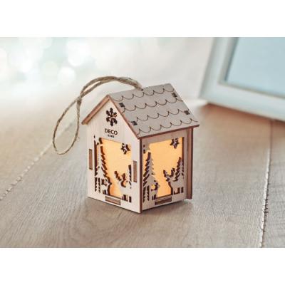 Image of Ponia MDF Christmas House With Light