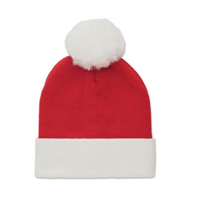 Image of MENSA Knitted Santa Beanie Hat