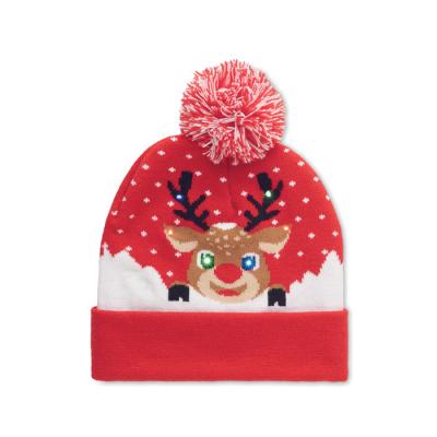 Image of SHIMAS LIGHT Christmas Red Knitted Beanie With LED 