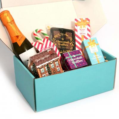 Image of Christmas Hamper Midi Gift Box with Prosecco