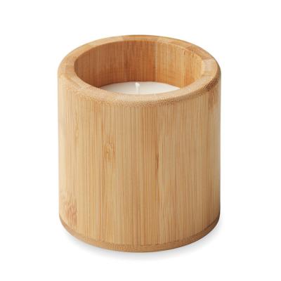 Image of GIZA Vanilla Fragrance Candle In Bamboo Holder