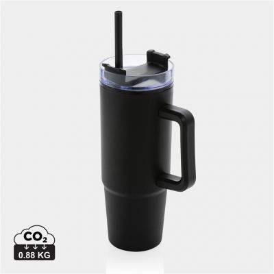 Image of Tana RCS recycled plastic tumbler with handle 900ml Black