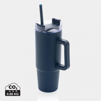 Image of Tana RCS recycled plastic tumbler with handle 900ml Navy Blue