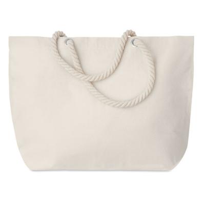 Image of MENORCA Cotton Beach Bag With Cord Handle Beige