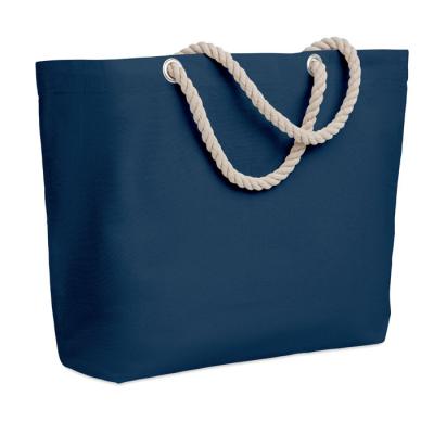 Image of MENORCA Cotton Beach Bag With Cord Handle Blue