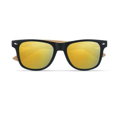 Image of California Touch Sunglasses with Bamboo Arms Yellow Lenses