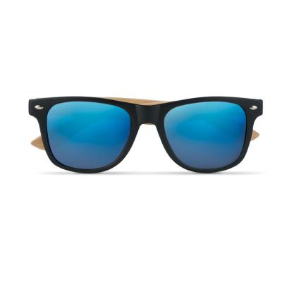 Image of California Touch Sunglasses with Bamboo Arms Blue Lenses