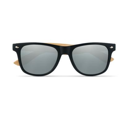 Image of California Touch Sunglasses with Bamboo Arms Silver Lenses