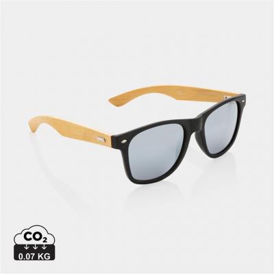 Image of Bamboo and RCS recycled plastic sunglasses black