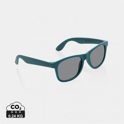 Image of GRS recycled PP plastic sunglasses turquoise