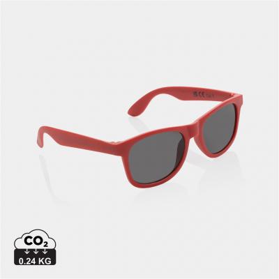 Image of GRS recycled PP plastic sunglasses red