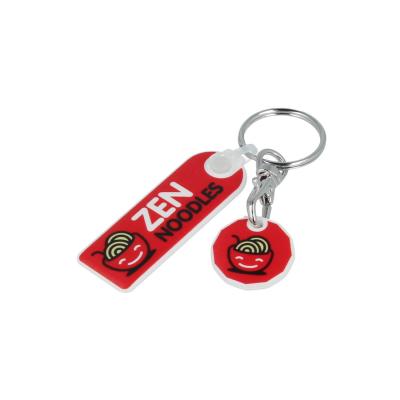 Image of Recycled Trolley Coin With Rectangle Keyring