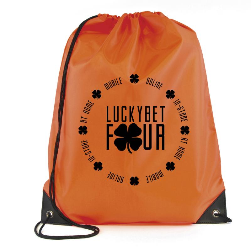 Image of Orange Drawstring Bag