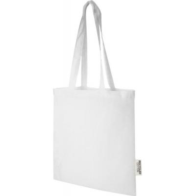 Image of White Recycled Cotton Tote Bag 5oz