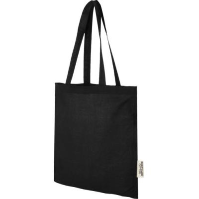 Image of Black Recycled Cotton Tote Bag 5oz