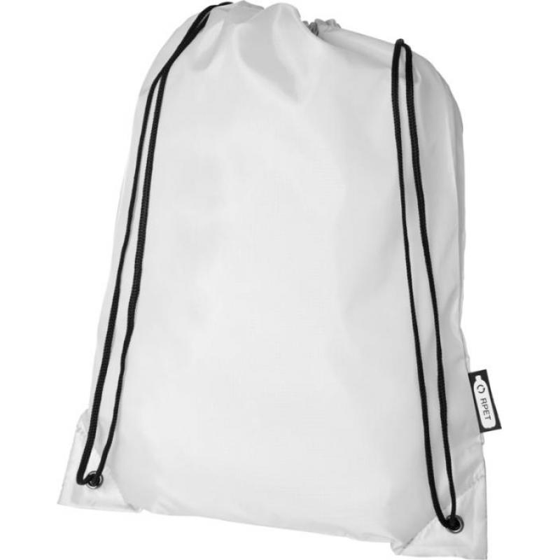 Image of White Recycled Drawstring Bags