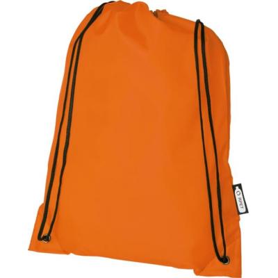 Image of Orange Recycled Drawstring Bag