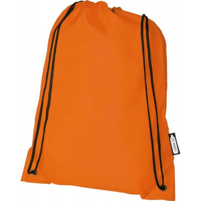 Image of Orange Recycled Drawstring Bag