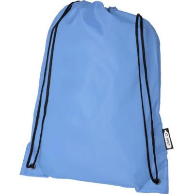 Image of Light Blue Recycled Drawstring Bags