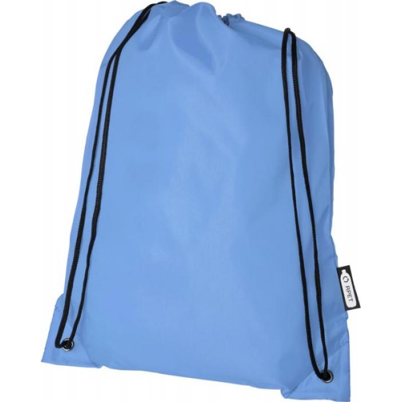 Image of Light Blue Recycled Drawstring Bags