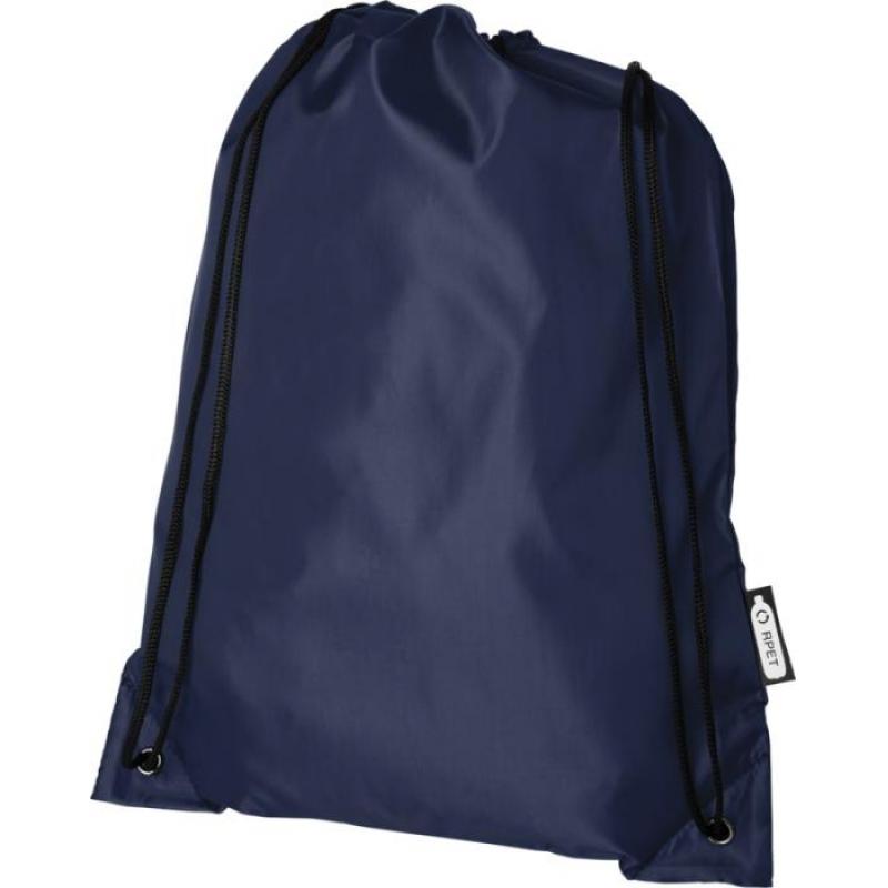 Image of Navy Blue Recycled Drawstring Bag