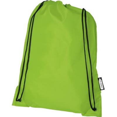 Image of Lime Green Recycled Drawstring Bags