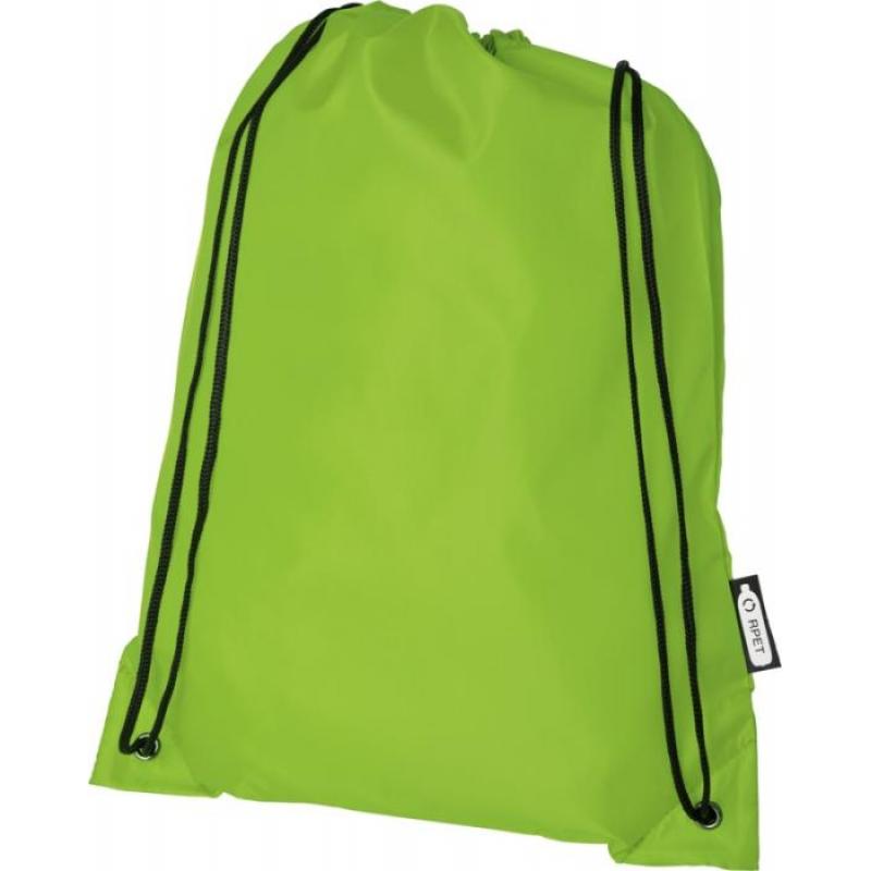 Image of Lime Green Recycled Drawstring Bags