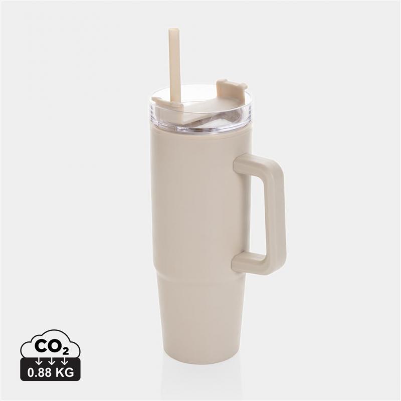 Image of Tana RCS recycled plastic tumbler with handle 900ml Beige
