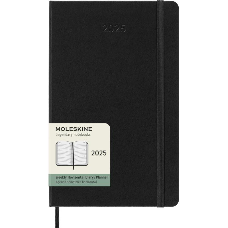 Image of Moleskine 2025 Diary Horizontal Hard Cover 12 Month L Black